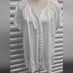 St. John's Bay Classic White Blouse